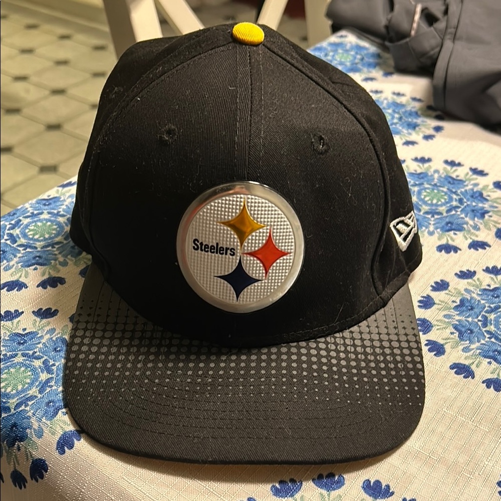 New Era Black Steelers Hat